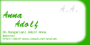 anna adolf business card